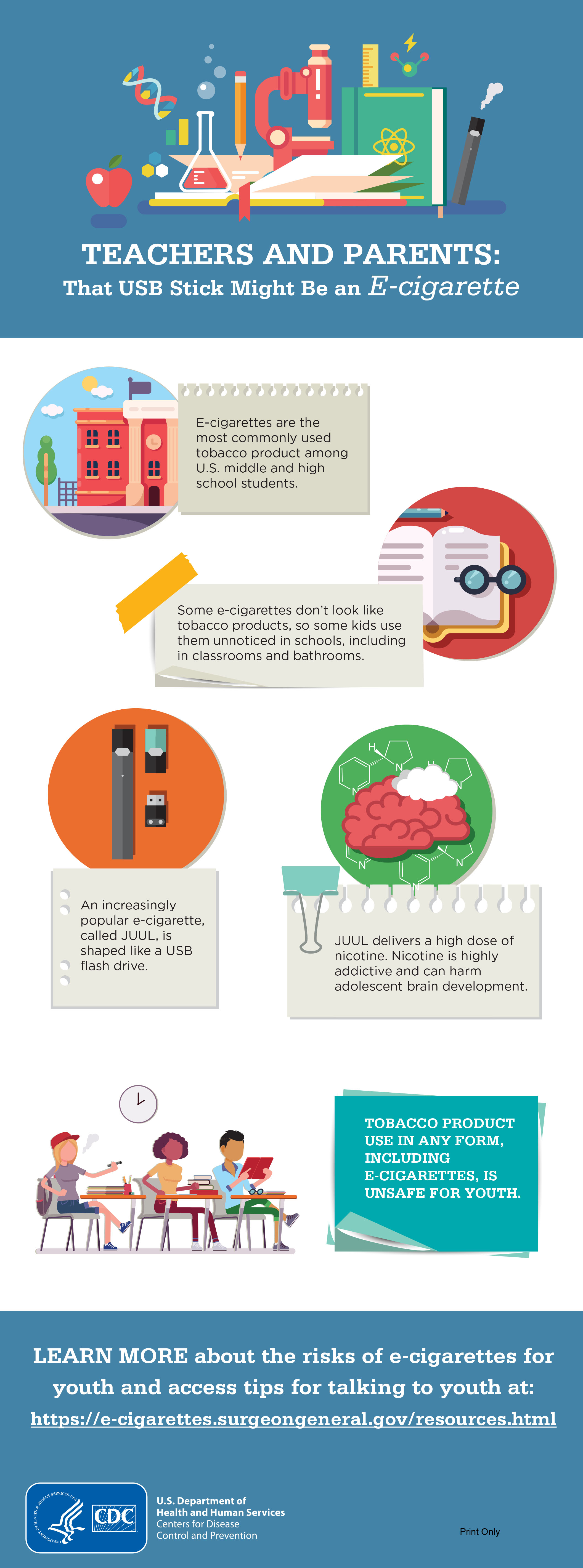 Teachers and parents that USB Stick  Might Be an E-cigarette CDC 4-2020